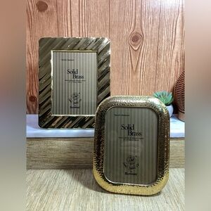 Loni Michel by Bowon Solid Brass Photo Frame Duo Holds 5”x7”